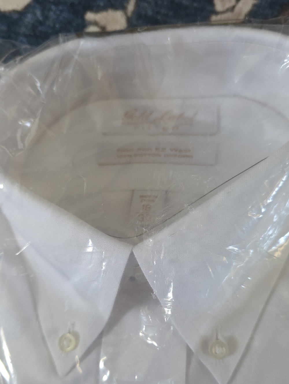 Gold Label Rountree & York Dress Shirt Mens 16/35 White Long Slv Non Iron Fitted